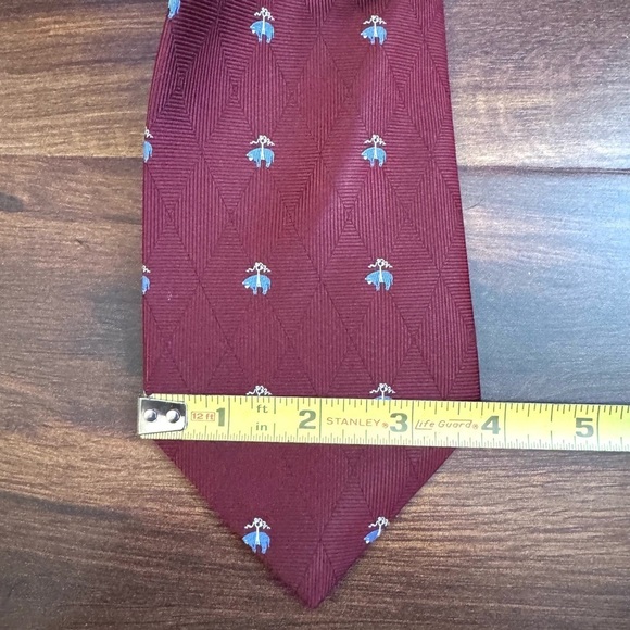 BROOKS BROTHERS “346” Red and Blue Silk Stain Resistant Tie - Picture 8 of 9